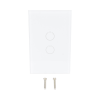 (zwave) interruptor on/off panel táctil touch inalámbrico zwave plus 2 botones. no requiere cable neutro, compatible con hubitat hc8, Álula m2m, otros