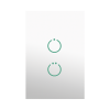 (zwave) interruptor on/off panel táctil touch inalámbrico zwave plus 2 botones. no requiere cable neutro, compatible con hubitat hc8, Álula m2m, otros