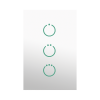 (zwave) interruptor on/off panel táctil touch inalámbrico zwave plus 3 botones. compatible con hubitat hc8, Álula m2m, otro