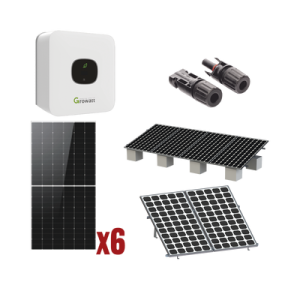 kit solar interconexion / 3kw 220vca / inversor growatt/ montaje incluido