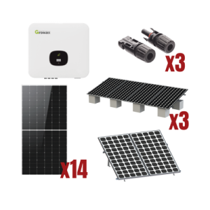 kit solar interconexion / 8kw 220vca / inversor growatt / montaje incluido