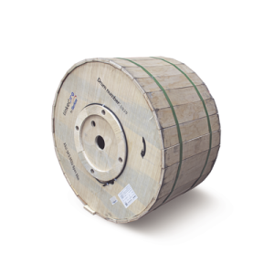 carrete de 4 km de fibra Óptica aérea mini adss (asu) g.652d, monomodo de 24 hilos, exterior, span 80, loose tube