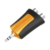 conector estéreo | 3.5 mm 2 x conector hembra rca | adaptador de carcasa de plástico