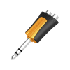 conector estéreo | 1/4in 2 x rca hembra | adaptador de carcasa de plastico |