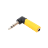 conector estéreo | 1/4in 1/4in | conector de angulo recto | adaptador de carcasa de plastico