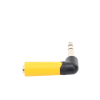 conector estéreo | 1/4in 1/4in | conector de angulo recto | adaptador de carcasa de plastico