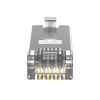 plug rj45 cat5e blindado, para cable utp de calibres 24 26 awg, chapado en oro de 50 micras, paquete de 100 piezas