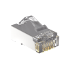 plug rj45 cat5e blindado, para cable utp de calibres 24 26 awg, chapado en oro de 50 micras, paquete de 100 piezas