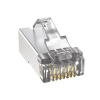 plug rj45 cat5e blindado, para cable utp de calibres 24 26 awg, chapado en oro de 50 micras, paquete de 100 piezas
