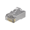plug rj45 cat5e blindado, para cable utp de calibres 24 26 awg, chapado en oro de 50 micras, paquete de 100 piezas