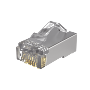 plug rj45 cat5e blindado, para cable utp de calibres 24 26 awg, chapado en oro de 50 micras, paquete de 100 piezas