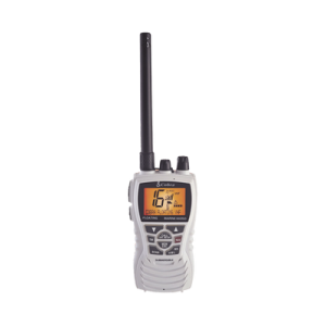radio portátil marino, flotante y sumergible con función de eliminación de agua de la bocina mediante vibración, potencia de rf de 6 watts.