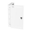 gabinete multipropósito de montaje en pared, de 28 in de altura, con puerta reversible, fabricado en acero, color blanco