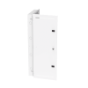 gabinete multipropósito de montaje en pared, de 42 in de altura, con puerta reversible, fabricado en acero, color blanco