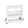 patch panel de 8 puertos mini com, para uso con gabinetes multipropósito, de instalación a presión, color blanco