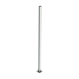 poste de acero galvanizado para videovigilancia, 1.5 m de altura.