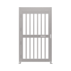 puerta de alta seguridad de cuerpo completo acabado en acero inoxidable