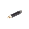 conector macho rca | carcasa enchapada en negro | contacto enchapado en oro | cable od 3.5 6.5mm
