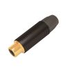 conector hembra rca | carcasa enchapada en negro | contacto enchapado en oro | cable od 3.5 6.5mm