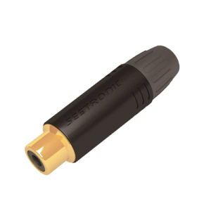 conector hembra rca | carcasa enchapada en negro | contacto enchapado en oro | cable od 3.5 6.5mm
