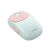 mouse inalámbrico fun | recargable| 2.4g & bluetooth | 4 niveles de dpi | silencioso | ergonómico | 5 botones | compatible con windows, macos 10.5, android ios linux y chrome os | color rosa.