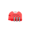candado de combinación ajustable / no requiere llave / color rojo.