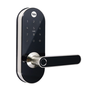 cerradura digital ymc420 / con teclado táctil / lector de tarjetas / huellas / incluye hub / compatible con yale connect