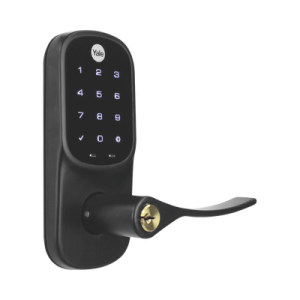 cerradura yrl226 con teclado táctil y manija /smarphone control opcional/ bronce antiguo/ para puertas de 35 mm a 45 mm de espesor.