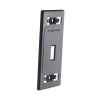 placa de pared modular max, de 1 salida, color negro