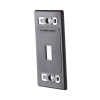 placa de pared modular max, de 1 salida, color negro