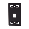 placa de pared modular max, de 1 salida, color negro