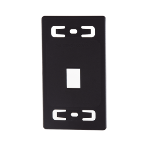 placa de pared modular max, de 1 salida, color negro