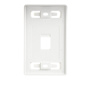 placa de pared modular max, de 1 salida, color blanco, version bulk (sin empaque individual)