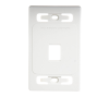 placa de pared modular max, de 1 salida, color blanco, version bulk (sin empaque individual)