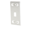 placa de pared modular max, de 1 salida, color blanco, version bulk (sin empaque individual)