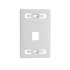 placa de pared modular max, de 1 salida, color blanco, version bulk (sin empaque individual)