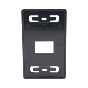 placa de pared modular max, de 2 salida, color negro