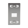 placa de pared modular max, de 2 salidas, color blanco