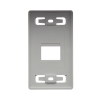 placa de pared modular max, de 2 salidas, color blanco