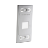 placa de pared modular max, de 2 salidas, color blanco