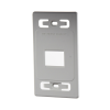 placa de pared modular max, de 2 salidas, color blanco