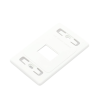 placa de pared modular max, de 2 salidas, color blanco, version bulk (sin empaque individual)