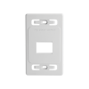 placa de pared modular max, de 2 salidas, color blanco, version bulk (sin empaque individual)