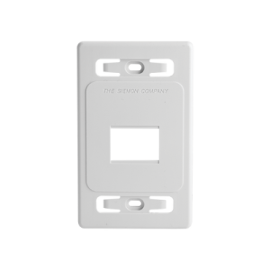 placa de pared modular max, de 2 salidas, color blanco, version bulk (sin empaque individual)