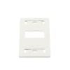 placa de pared modular max, de 3 salidas, color blanco, version bulk (sin empaque individual)