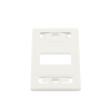 placa de pared modular max, de 3 salidas, color blanco, version bulk (sin empaque individual)