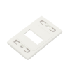 placa de pared modular max, de 3 salidas, color blanco, version bulk (sin empaque individual)