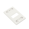 placa de pared modular max, de 3 salidas, color blanco, version bulk (sin empaque individual)