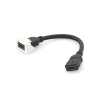 adaptador hdmi con pigtail hembra hembra, para vídeo 720, 1080p, 4k uhd compatible con faceplates max siemon de 2 salidas, color blanco