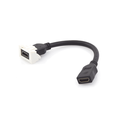 adaptador hdmi con pigtail hembra hembra, para vídeo 720, 1080p, 4k uhd compatible con faceplates max siemon de 2 salidas, color blanco adaptador hdmi con pigtail hembra hembra, para vídeo 720, 1080p, 4k uhd compatible con faceplates max siemon de 2 salidas, color blanco